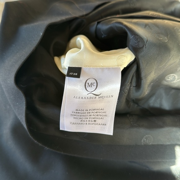 Alexander McQueen rayon l/wool blend drape top colorblock mini dress Size Small - Picture 10 of 16